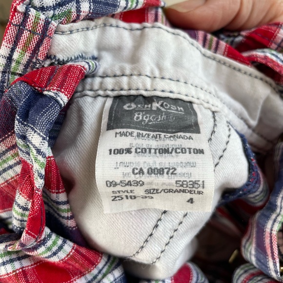 Vintage plaid Oshkosh shortalls - Picture 4 of 4